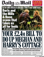 Daily Mail () Newspaper Front Page for 25 June 2019