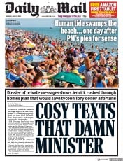 Daily Mail () Newspaper Front Page for 25 June 2020