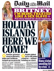 Daily Mail () Newspaper Front Page for 25 June 2021