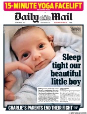 Daily Mail () Newspaper Front Page for 25 July 2017