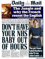 Daily Mail () Newspaper Front Page for 26 October 2016