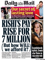 Daily Mail () Newspaper Front Page for 26 October 2021