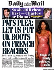 Daily Mail () Newspaper Front Page for 26 November 2021