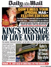 Daily Mail () Newspaper Front Page for 26 December 2022
