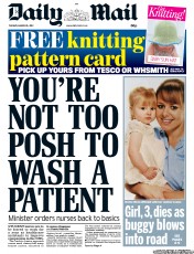 Daily Mail () Newspaper Front Page for 26 March 2013