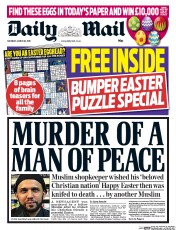 Daily Mail () Newspaper Front Page for 26 March 2016