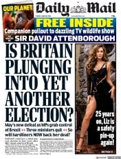 Daily Mail () Newspaper Front Page for 26 March 2019