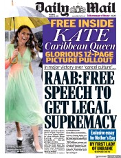 Daily Mail () Newspaper Front Page for 26 March 2022