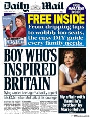 Daily Mail () Newspaper Front Page for 26 April 2014