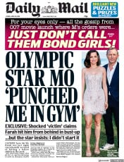 Daily Mail () Newspaper Front Page for 26 April 2019