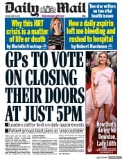 Daily Mail () Newspaper Front Page for 26 April 2022