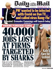 Daily Mail () Newspaper Front Page for 26 May 2021