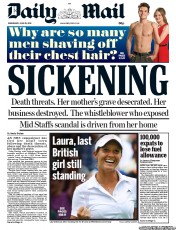 Daily Mail () Newspaper Front Page for 26 June 2013