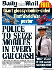 Daily Mail () Newspaper Front Page for 26 July 2014