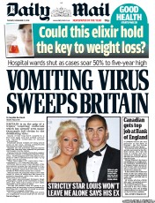 Daily Mail () Newspaper Front Page for 27 November 2012
