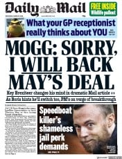 Daily Mail () Newspaper Front Page for 27 March 2019