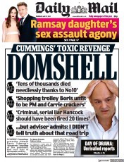 Daily Mail () Newspaper Front Page for 27 May 2021