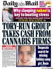 Daily Mail () Newspaper Front Page for 27 June 2019