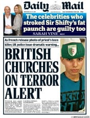 Daily Mail () Newspaper Front Page for 27 July 2016
