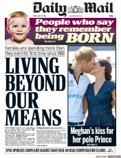 Daily Mail () Newspaper Front Page for 27 July 2018