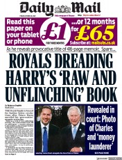 Daily Mail () Newspaper Front Page for 28 October 2022