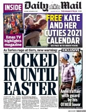 Daily Mail () Newspaper Front Page for 28 November 2020