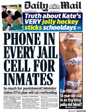 Daily Mail () Newspaper Front Page for 28 December 2018