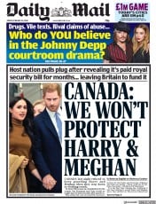 Daily Mail () Newspaper Front Page for 28 February 2020