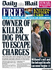 Daily Mail () Newspaper Front Page for 28 March 2013
