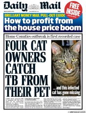 Daily Mail () Newspaper Front Page for 28 March 2014