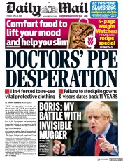 Daily Mail () Newspaper Front Page for 28 April 2020