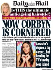 Daily Mail () Newspaper Front Page for 28 May 2019