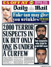 Daily Mail () Newspaper Front Page for 28 July 2016