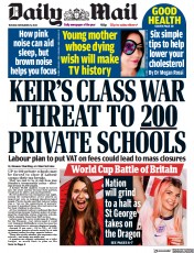 Daily Mail () Newspaper Front Page for 29 November 2022