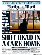 Daily Mail () Newspaper Front Page for 29 December 2015
