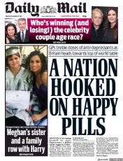 Daily Mail () Newspaper Front Page for 29 December 2017