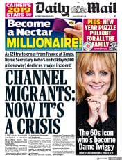 Daily Mail () Newspaper Front Page for 29 December 2018