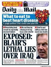 Daily Mail () Newspaper Front Page for 29 February 2016