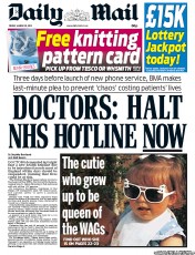 Daily Mail () Newspaper Front Page for 29 March 2013
