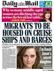 Daily Mail () Newspaper Front Page for 29 March 2023