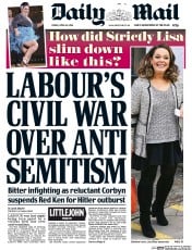 Daily Mail () Newspaper Front Page for 29 April 2016