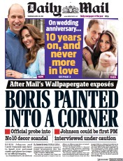 Daily Mail () Newspaper Front Page for 29 April 2021