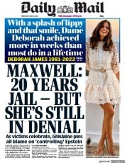 Daily Mail () Newspaper Front Page for 29 June 2022