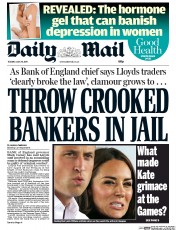 Daily Mail () Newspaper Front Page for 29 July 2014