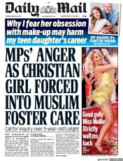Daily Mail () Newspaper Front Page for 29 August 2017
