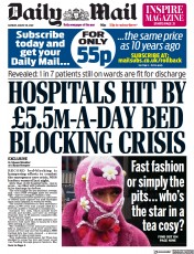 Daily Mail () Newspaper Front Page for 29 August 2022