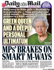 Daily Mail () Newspaper Front Page for 2 November 2021