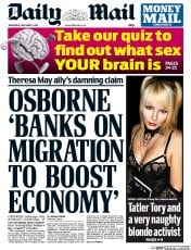 Daily Mail () Newspaper Front Page for 2 December 2015
