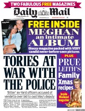 Daily Mail () Newspaper Front Page for 2 December 2017