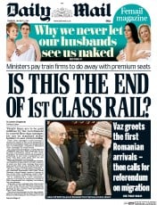 Daily Mail () Newspaper Front Page for 2 January 2014